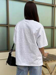 DAZY Building & Slogan Graphic Drop Shoulder Tee,  ESTABLISHED 1882 NAPA & ALEXANDER VALLEYS - White - View 2