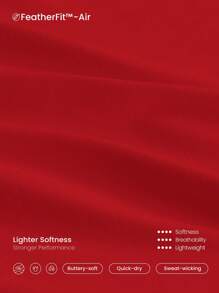 GLOWMODE FeatherFit™-Air Peekaboo 日常内置短裤口袋防滑连衣裙轻度支撑低冲击瑜伽工作室春季连衣裙夏季速干吸湿排汗 - Fiery Red - 查看 6