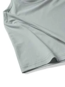 Manfinity Homme Áo thun nam cổ tròn tay ngắn in hình núi và chữ Hán, thường ngày, áo thun nam, áo thun nam, áo thun nam, áo thun nam, phong cách thập niên 2000 - Xám - Xem 4