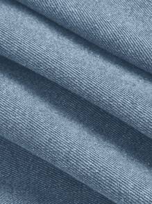 SHEIN MOD 女士牛仔吊带裙 复古吊带 性感 蓝色 - 中等水洗藍 - 查看 4