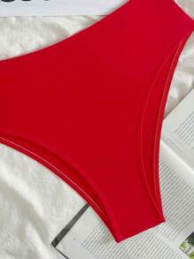 Swim Lushoire Springbreak Racerback Print Bikini Top For Summer Beach Vacation - Orange - View 4