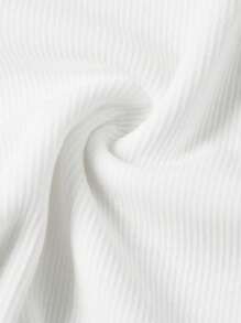 SHEIN EZwear 2pcs/Set Plus Size White Top T-Shirt And Printed Pants - Multicolor - View 6