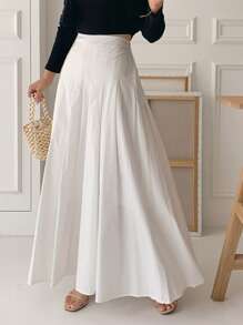 Livesso 女士白色半身裙，四季皆宜 - 白色 - 查看 8