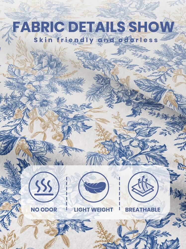 Elegant Floral Print Pastoral Style Duvet Cover Set,Fall Decor,Autumn Decor,Room Decor - Multicolor - View 5