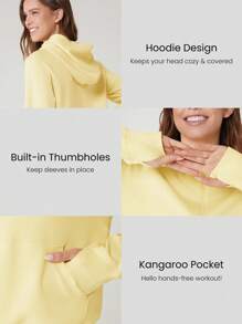 GLOWMODE Modal Silk Touch Oversized Long Sleeve Half-Zip Sweatshirt Valentine's Day - French Vanilla - View 4