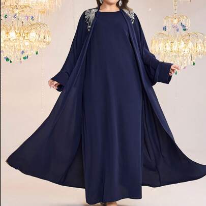2개 세트, 미니멀리스트 & 스타일리시한 플러스 사이즈 의상, 여름에 적합