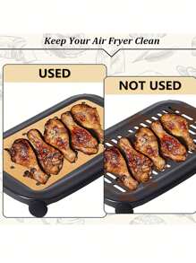 100/200/300 件空气炸锅吸油烘焙纸带孔，不粘硅胶烘焙垫空气炸锅厨房空气炸锅内胆空气炸锅纸空气炸锅空气炸锅 - 卡其色 - 查看 5