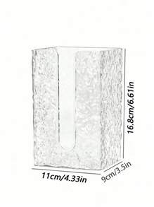 SHEIN 1 件透明纸巾收纳盒，壁挂式透明纸巾盒，厨房浴室卫生间悬挂式纸巾架，豪华面巾纸收纳盒，家居用品，桌子，家居装饰，家居整理和收纳，房间装饰，卧室房间装饰，厨房配件，厨房工具，厨房收纳盒，旅行，节日 - 無色 - 查看 4