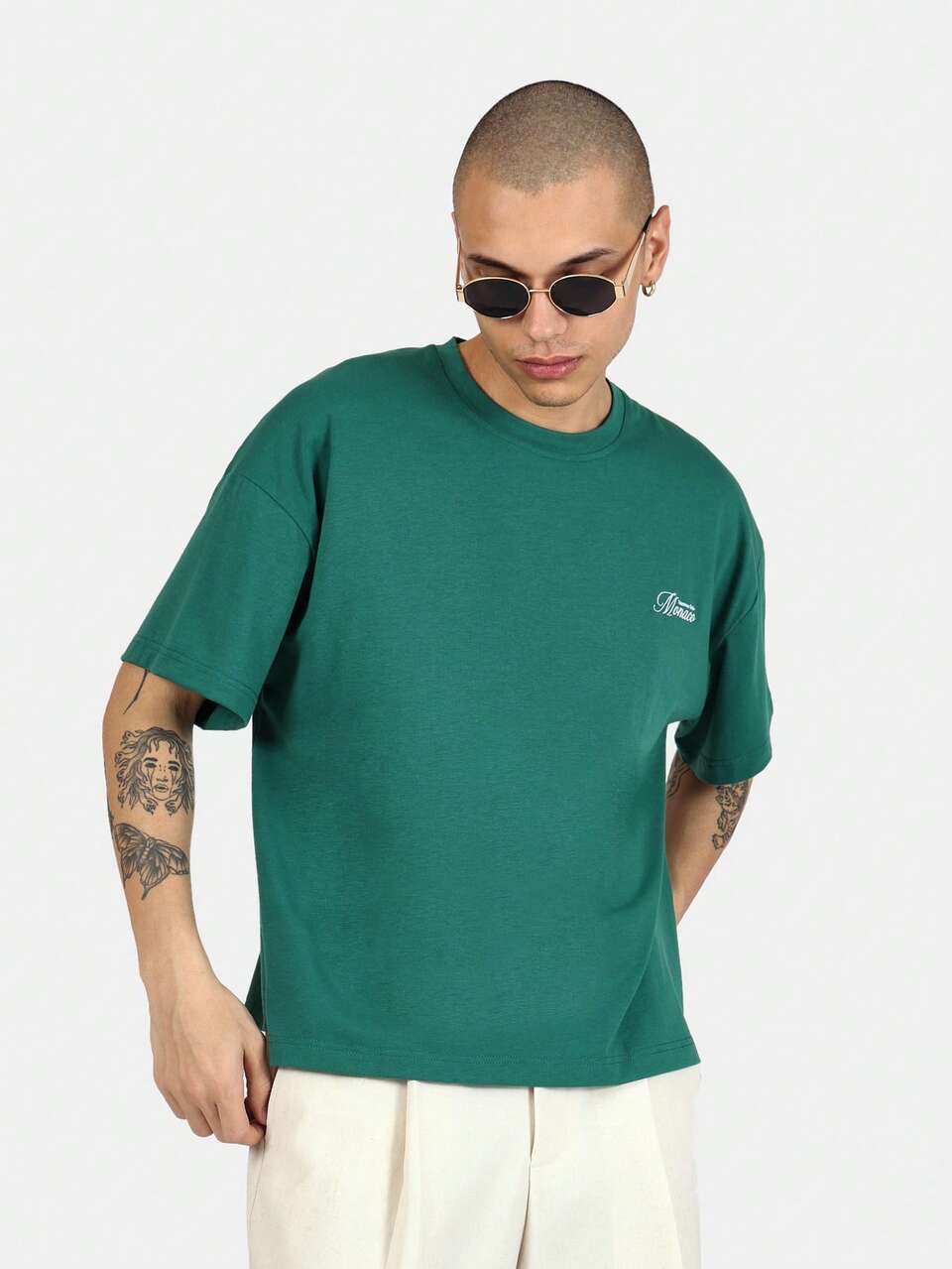 Sumwon Club モナコ シトラスプリント ストリートウェア アーバンスタイル ボックスフィット カジュアル Tシャツ
