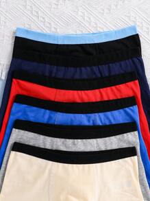 6pcs Pack Tween Boys' City Name Print Combed Cotton Boxer Briefs