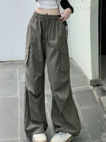 DAZY Women's Drawstring Waist Cargo Pants,Fall Clothes