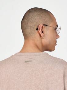 SUMWON Niezbędny T-shirt o prostym kroju, codzienny, swobodny, miejski, oversize'owy, z okrągłym dekoltem, miejski, wiosenno-letni, uniwersalny, podstawowy, minimalistyczny design - Kolor khaki - Zobacz 6