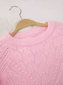 EURMUSE Strickpullover Damen Rosa – Cable Knit Sweater Mit Ajour Muster, Cozy Knitwear #RomantischeOutfits #NeueHerbstmode #BrunchBereit,Jumper,Cream Jumper,Jumpers For Women,Jumpers,Black Jumper,Womens Jumper,White Jumper,Women's Jumper,Women's Jumpers,Winter Clothes - Pink - View 6