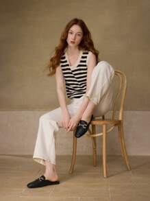 MOTF PREMIUM COMFORTABLE DAILY WEAR FLAT SLIP-ON SHOES FOR WOMEN FOR CHRISTMAS - Black - View 3