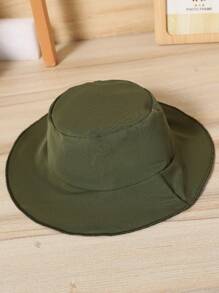 SHEIN Infant & Toddler Boys Cute Jungle Animal Print Romper With Hat, Casual Outfit For Daily Wear, Outings, Parties, Vacation, Suitable For Spring/Summer (No Belt) - Army Green - View 6