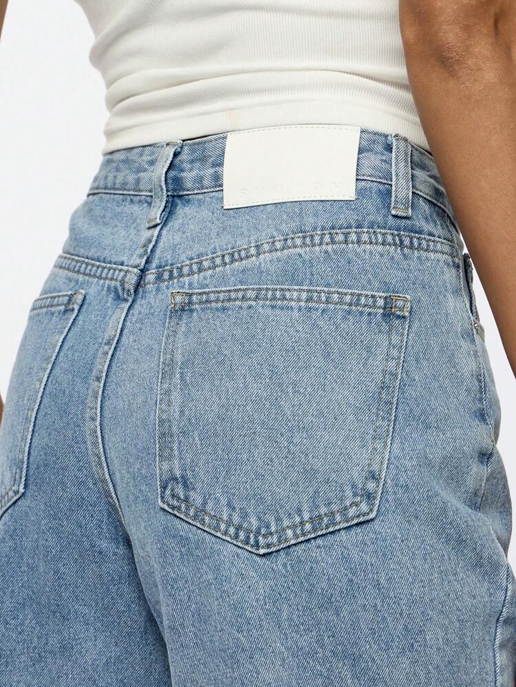 SUMWON WOMEN Jeans délavés droits et amples