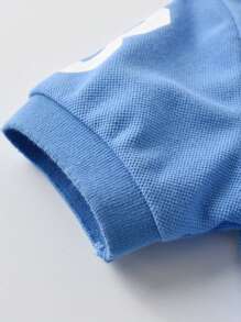 SHEIN Young Boy 恐龍刺繡 Polo 衫