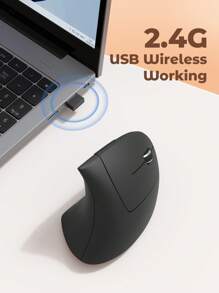 Teckwe 2.4G Wireless Vertical Ergonomic Optical Mouse, 800 / 1200 /1600 DPI, 6 Buttons, Quiet Clicks