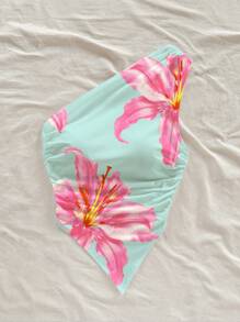 Soleia 女士花卉印花不对称下摆无袖休闲上衣