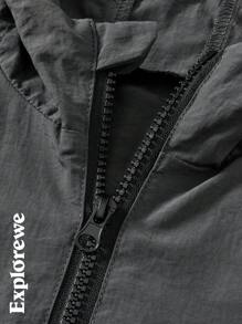 2 sztuki/zestaw chłopięcy bluza z kapturem, kurtka z zamkiem błyskawicznym i jednolity zestaw szortów, modny strój codzienny do codziennego noszenia, wiosna/lato