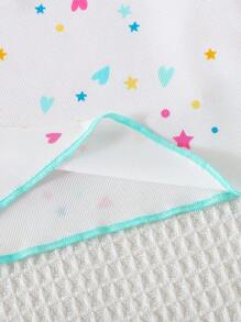 2pcs Young Girl Floral, Star & Heart Print Contrast Trim Camisole With Shorts Pajama Set, Fashionable & Simple Flared Pants Sets Summer Girl Clothes Clothes Summer Holiday Travel Releax Summer Clothes - Multicolor - View 4