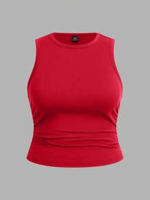 SHEIN EZwear 3-Piece Set Plus Size Women's Casual Simple Leopard Cherry Bow Pattern Tank Tops For Summer Back To School