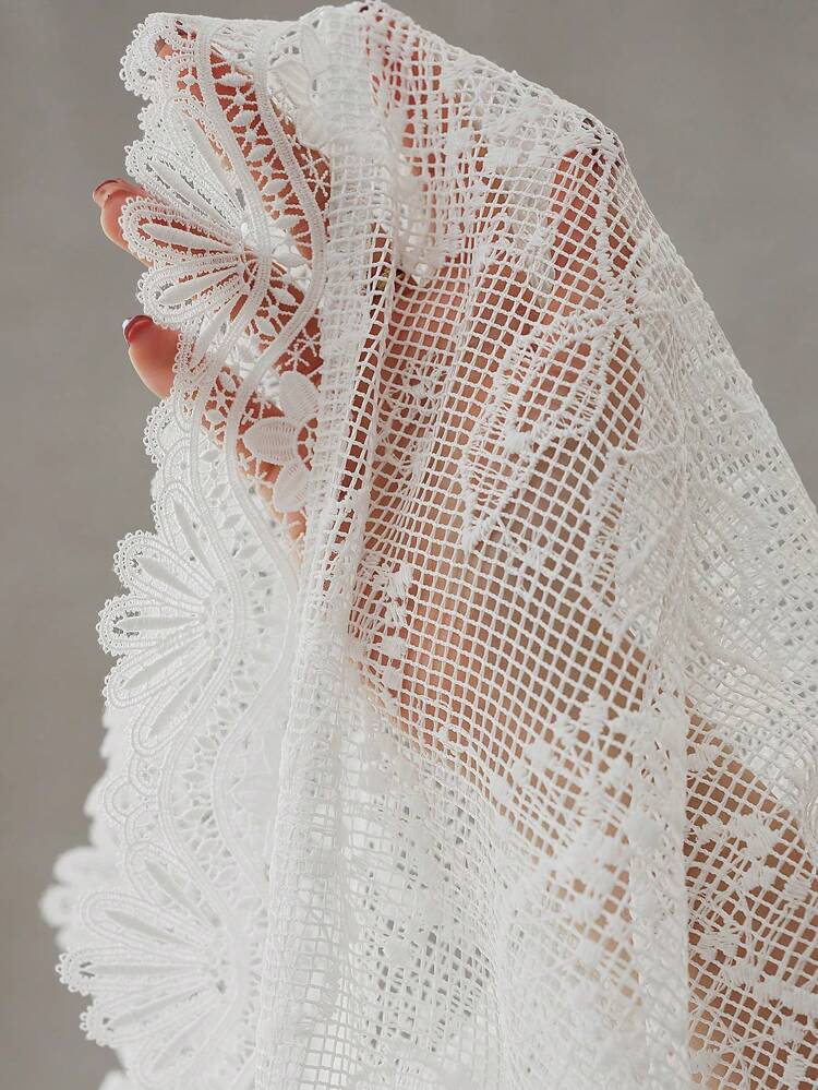 LACE SHEER BUTTON UP BLOUSE