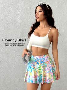 Core Rhythm 运动裙短裤，简约时尚，适合夏天 - 彩色 - 查看 3