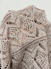 Breezaya Women's Solid Color Single-Breasted Casual Long Sleeve Thin Cardigan Fall Winter Cloth For Women - Apricot - View 7