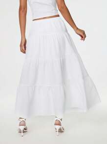 SHEIN PETITE Gonna lunga casual monocromatica