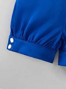 Young Boy Bow Tie Shirt & Bib Shorts 2Pcs Suit Set, Gentleman Style Outfit Suitable For Casual Gathering, Outdoor Picnic And More - Multicolor - View 6