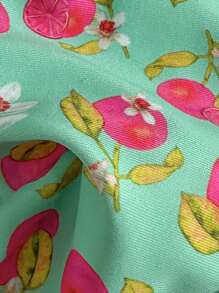 Swim Mod Springbreak Women Summer Random Cherry Print Top & Bottom 2 Pieces Spaghetti Strap Bikini Set, Cute Bathing Suit - Multicolor - View 5