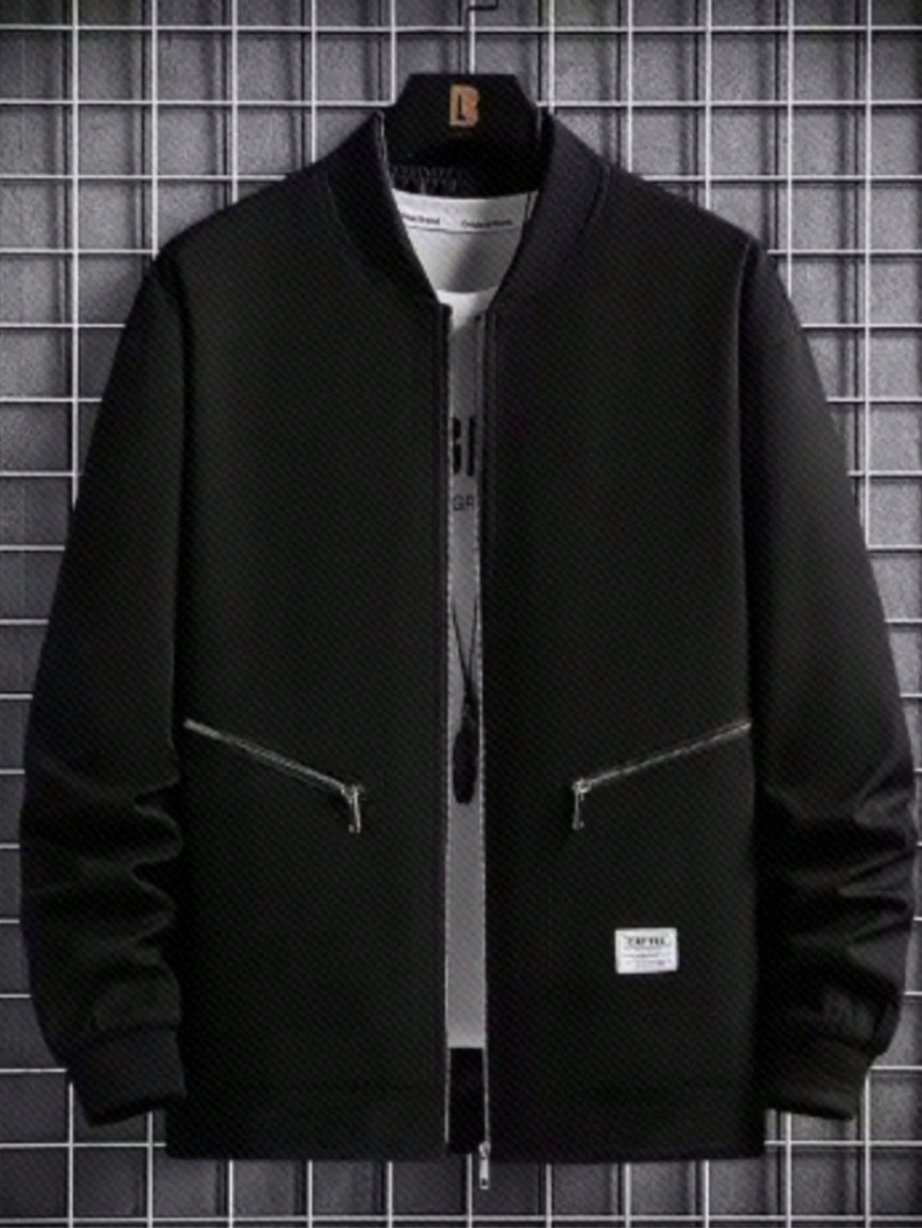 Manfinity Dauomo Casual Minimalist Zipper Front Hooded Men's Sweatshirt