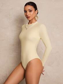 Swim Mulvari 3pcs Women Burkini Set, Long Sleeve Top, Leggings, And Skirt, Tight-Fitting High Elasticity, Fresh Floral Decor, Casual For Beach Party, Beach ResortArabic Clothing For Summer Beach Vacation - Apricot - View 3