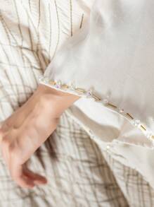 Layrah Áo choàng dài thêu, thời trang tối giản, trang phục thường ngày, Kaftan & Jalabiya, khiêm tốn - Nhiều màu - Xem 5