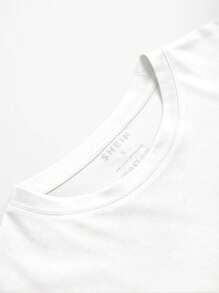 INAWLY 女士白色水豚印花圆领短袖休闲修身 T 恤 - 白色 - 查看 5