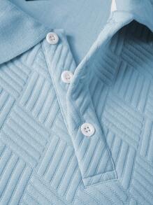 Manfinity Mode Men's Solid Color Long Sleeve Casual Commute Polo Shirt Polo Shirt Men, For Fall