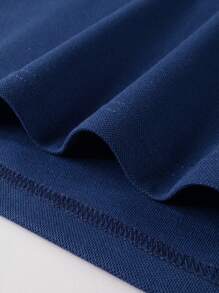 Calvornis 男士条纹短袖休闲通勤 Polo 衫