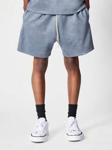 SUMWON Suedette Tee And Short 2 Piece Set - Baby Blue - View 6