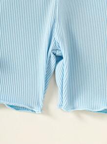 2pcs/Set Girls' Baby Striped Fabric Pants With Bow Decor, Spring/Summer - Multicolor - View 5