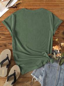 INAWLY Goose Bumps T-Shirts, Silly Geese T-Shirts, Fun Geese Apparel, Geese Couples Tees, Geese Couple, Satirical Geese Gifts - Olive Green - View 2