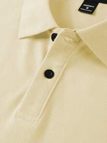 Manfinity Homme Chemise polo décontractée/pour les navettes à manches courtes, de couleur unie avec poche pour hommes - Jaune citron - Voir 5