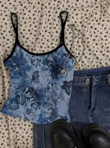 Attitoon Women's Casual Retro Floral Pattern Sexy Camisole Top, Suitable For Summer Back To School - Multicolor - View 6