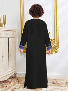 Tween Boy Casual Everyday Celebration Long Tunic Shirt - Black - View 2