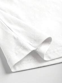 INAWLY 女士白色水豚印花圆领短袖休闲修身 T 恤 - 白色 - 查看 6