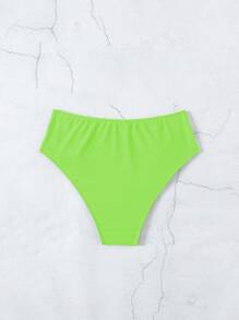 SHEIN Swim 纯色镂空比基尼泳裤