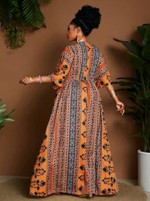 Maweii Plus Size Simple Fashion Summer Dress - Multicolor - View 2