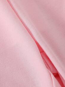 SHEIN Pleated Flare Leg Pants For Tween Girls, Casual Fashion Pleated Sweatpants - Baby Pink - View 6