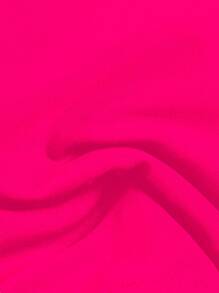 SHEIN Swim Ruffle Front Solid Color Bowknot Bikini Set For Women For Summer Beach Vacation - Hot Pink - View 5