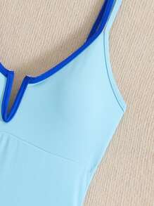 SHEIN Swim 1 pezzo Costume da bagno donna con inserti e decorazioni, design primaverile